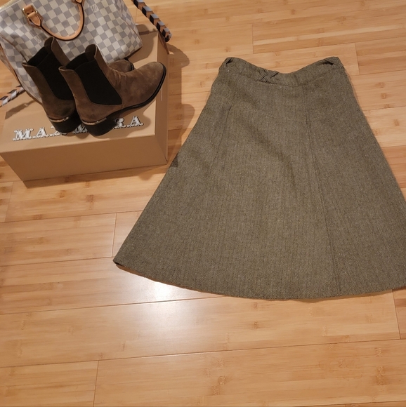 Vintage H&M brown pinstripe skirt size 6 - Picture 5 of 7